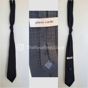 PIERRE CARDEN Black Checker Tie